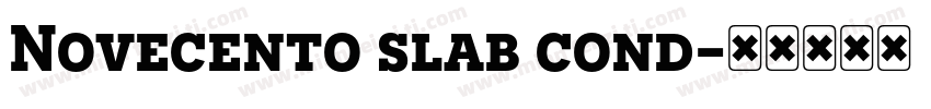 Novecento slab cond字体转换